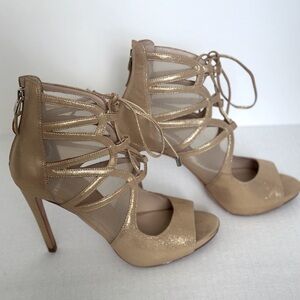 Marciano All Leather Gold Shiny Shoe